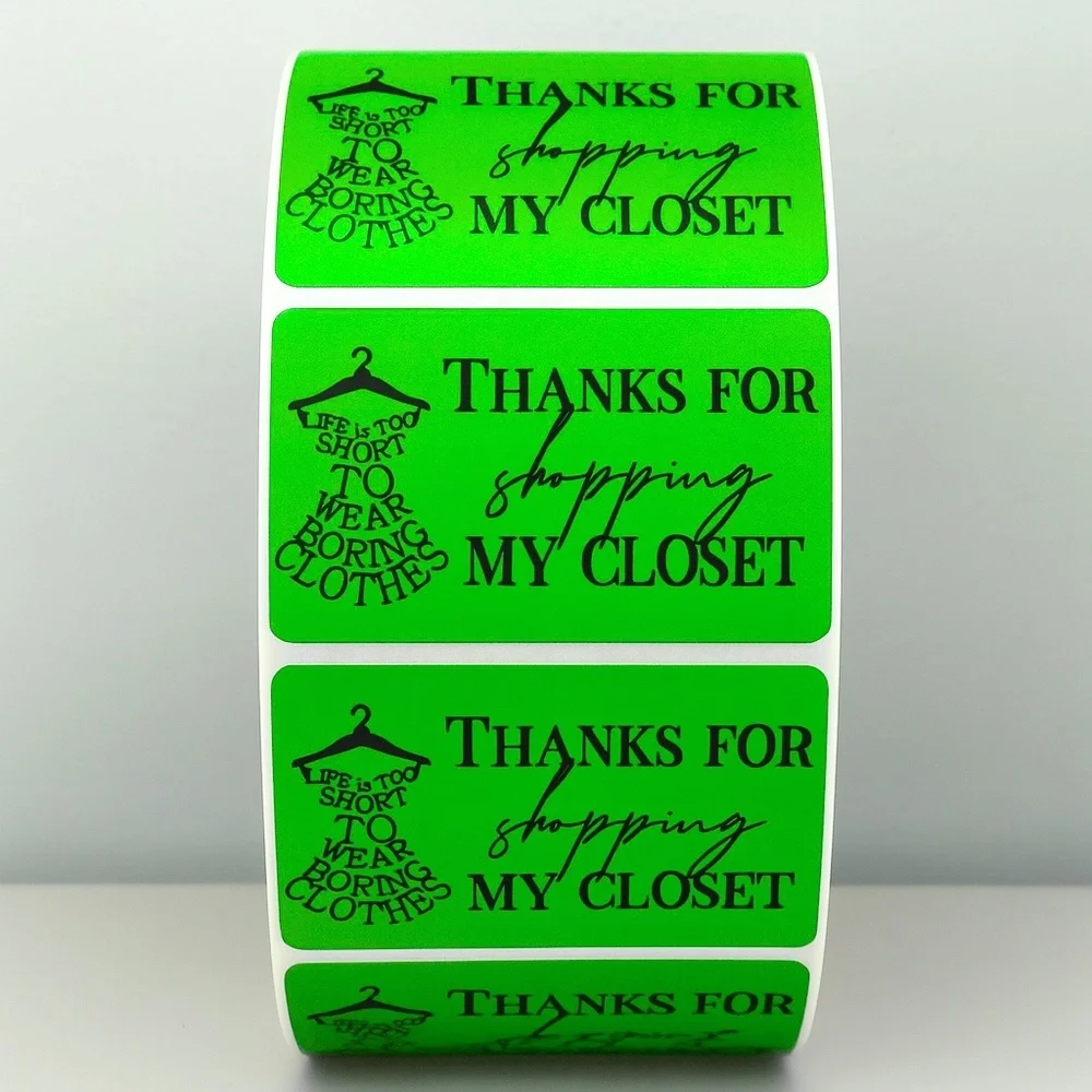 Thanks for Shopping My Closet Stickers – Cute Labels for Clothing Orders